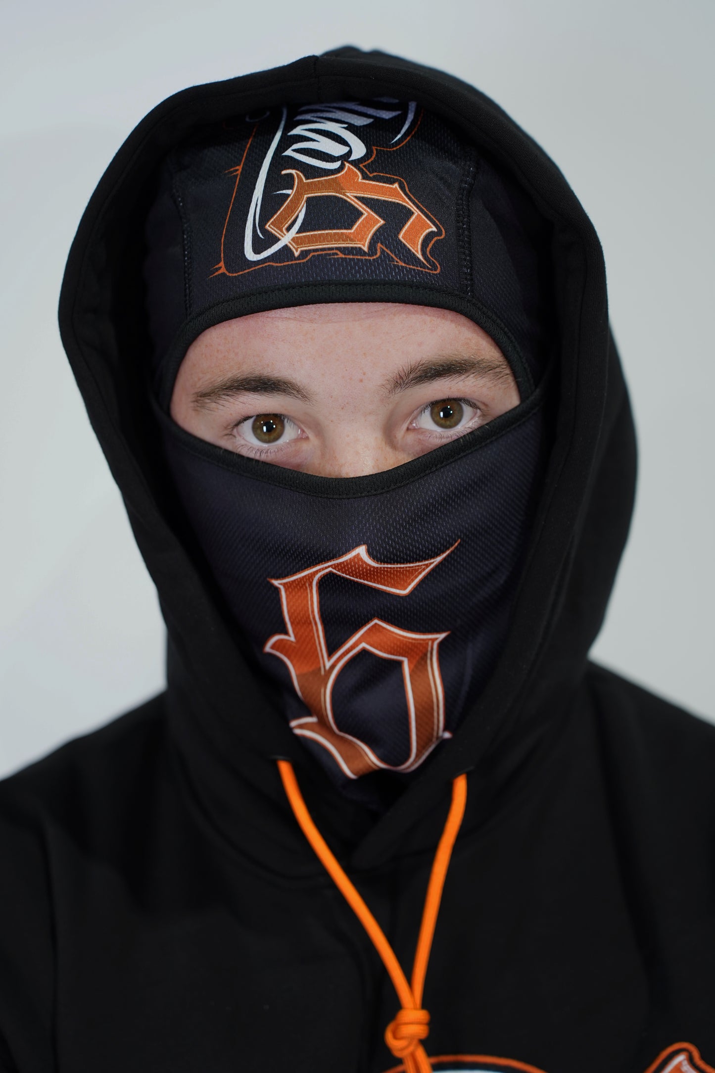 SUNSET ORANGE RIDING MASK