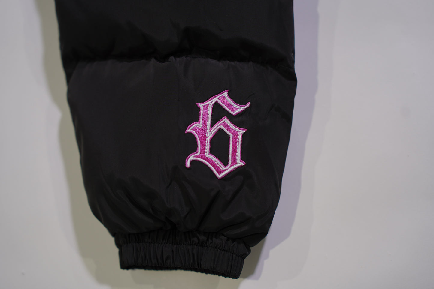 WOMENS BUBBLEGUM PINK PUFFER JACKET