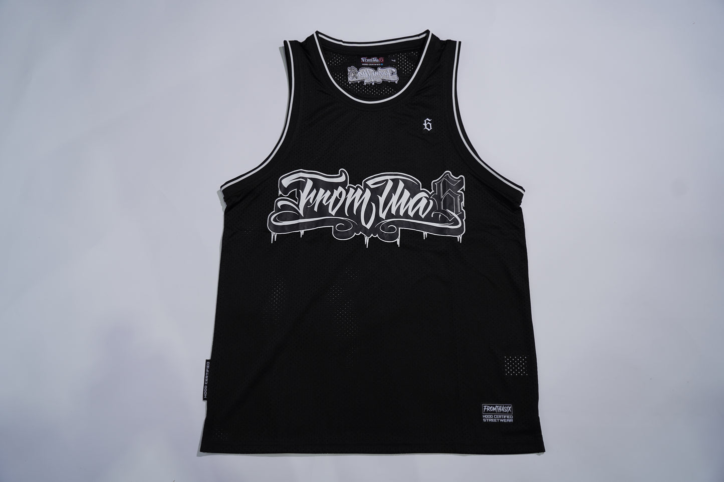 MIDNIGHT BLACK JERSEY SINGLET