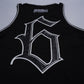 MIDNIGHT BLACK JERSEY SINGLET