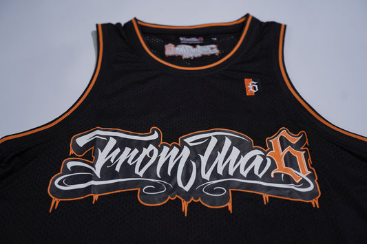 SUNSET ORANGE JERSEY SINGLET