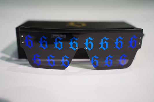 BLUE REFLECTIVE SUNGLASSES