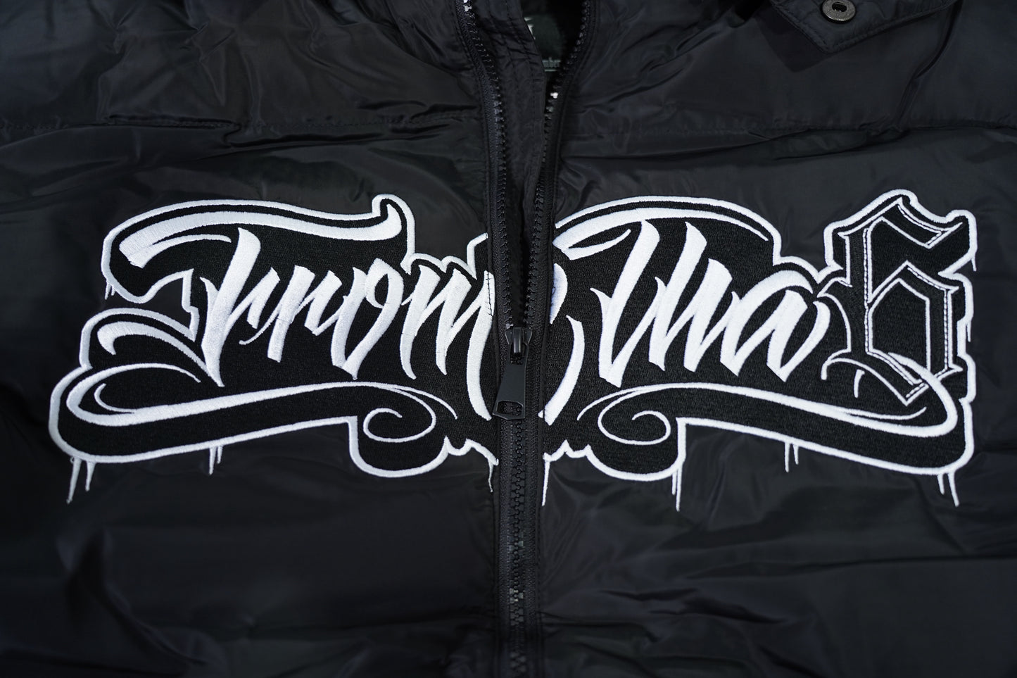 BLK/WHITE PUFFER JACKET