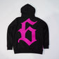 WOMENS BUBBLEGUM PINK 6 HOODIE