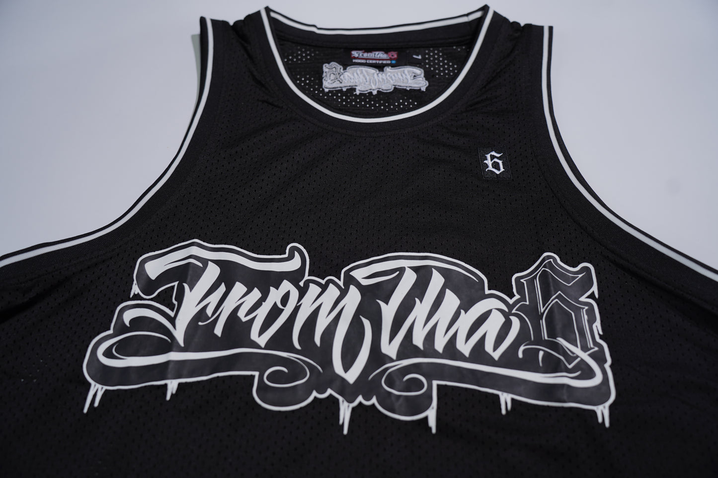 MIDNIGHT BLACK JERSEY SINGLET
