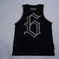 MIDNIGHT BLACK JERSEY SINGLET