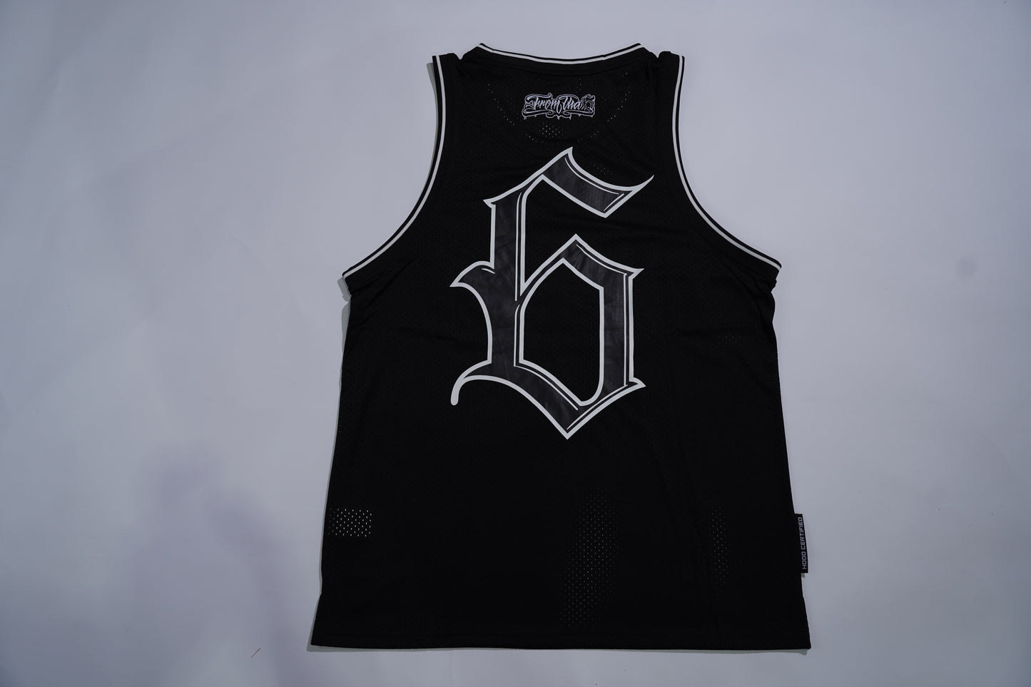 MIDNIGHT BLACK JERSEY SINGLET