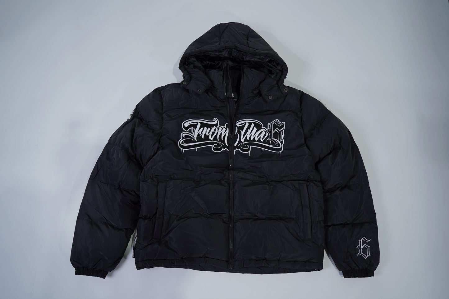 BLK/WHITE PUFFER JACKET