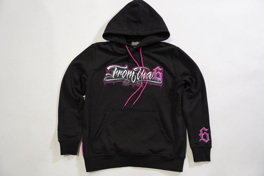 WOMENS BUBBLEGUM PINK HOODIE